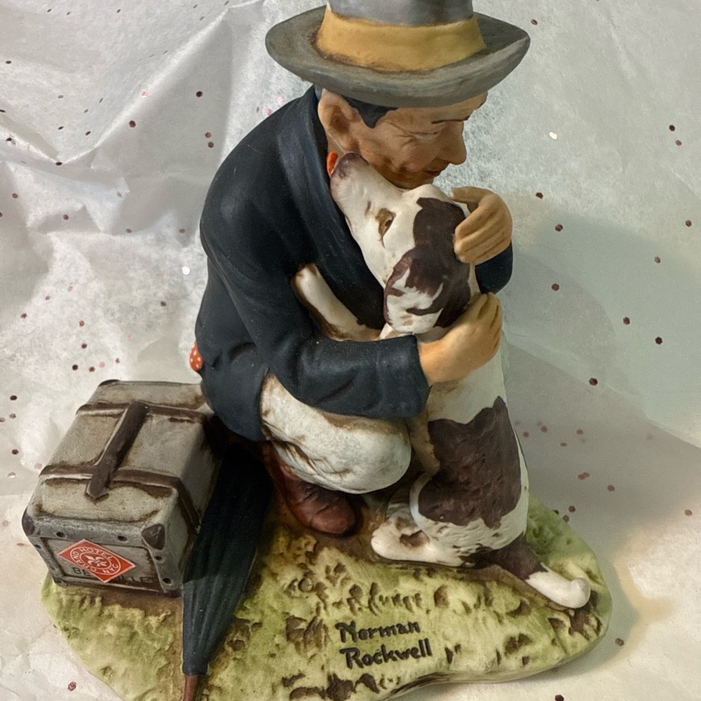 Norman Rockwell Sculpture - Blue and Brown Harmony